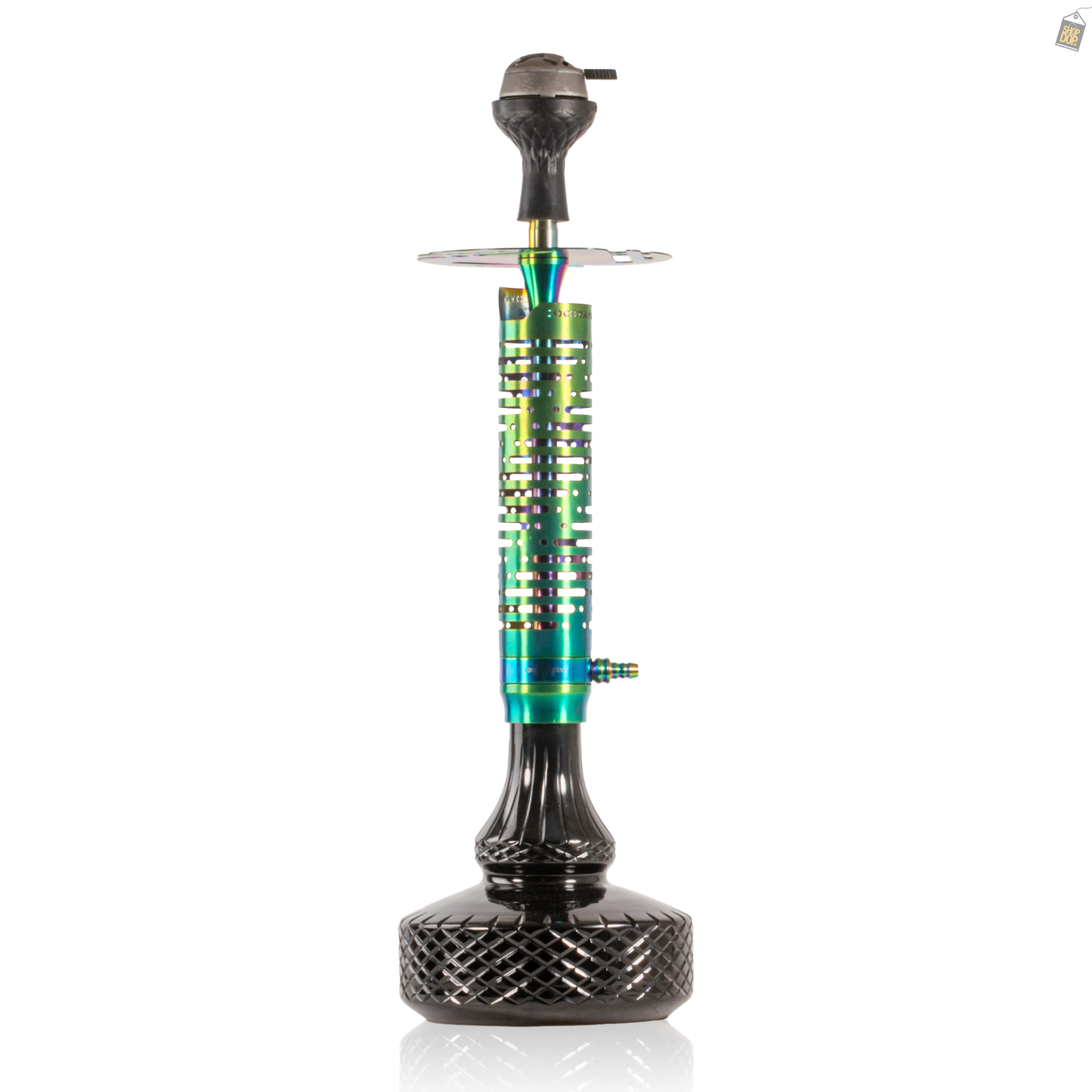 COCOYAYA Vivanta Hookah (Ferro Series) - Rainbow Stem / Black Base