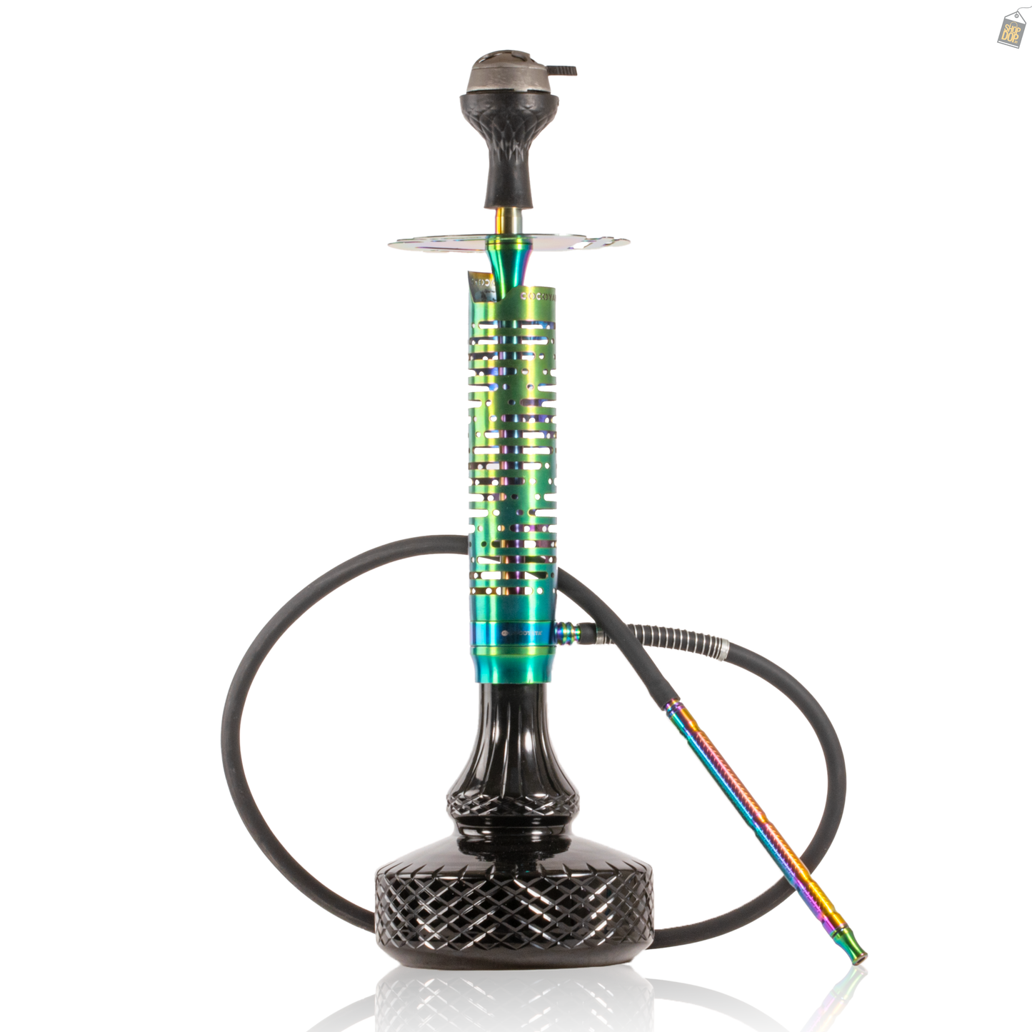 COCOYAYA Vivanta Hookah (Ferro Series) - Rainbow Stem / Black Base