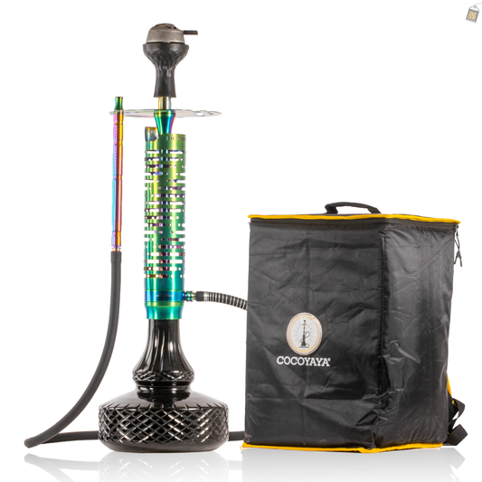 COCOYAYA Vivanta Hookah (Ferro Series) - Rainbow Stem / Black Base