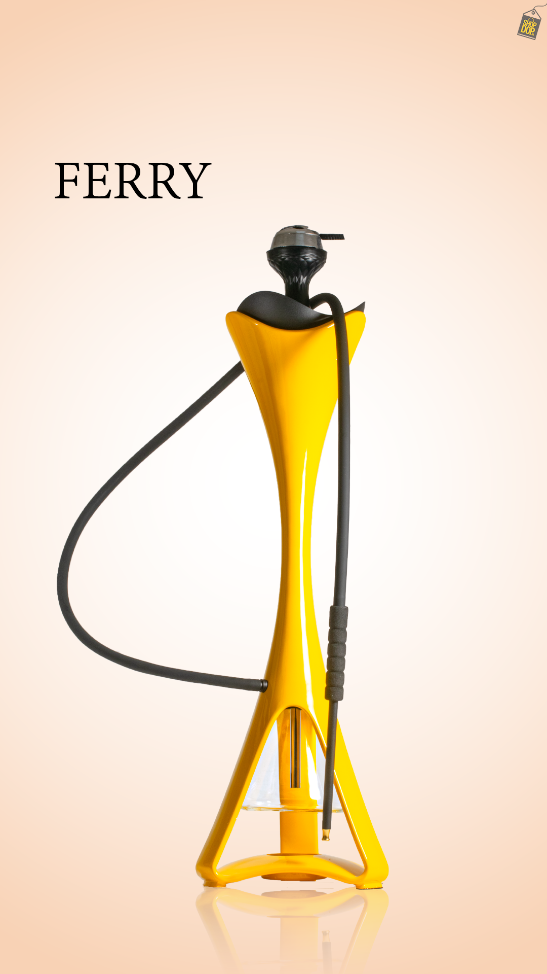 Ferry Hookah with LED Light - Yellow