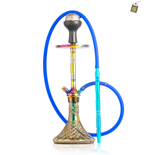 Fighter Hookah L2 - Rainbow Stem / Grey Base