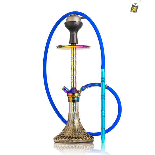 Fighter Hookah R4 - Rainbow Stem / Grey Base