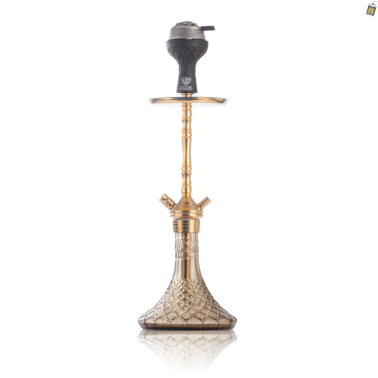 Fighter Hookah L3 - Gold Stem / Grey Base