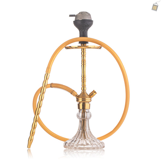 Fighter Hookah L3 - Gold Stem / Transparent Oby Base
