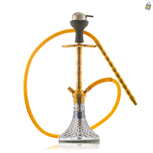 Fighter Hookah R4 - Gold Stem / Transparent CGB Base