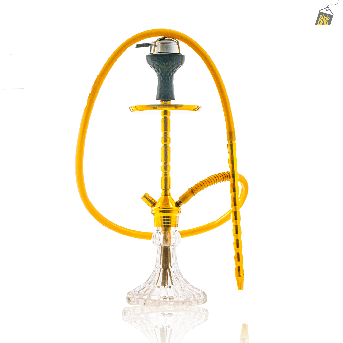 Fighter Hookah R2 2.0 - Gold Stem / Transparent Oby Base