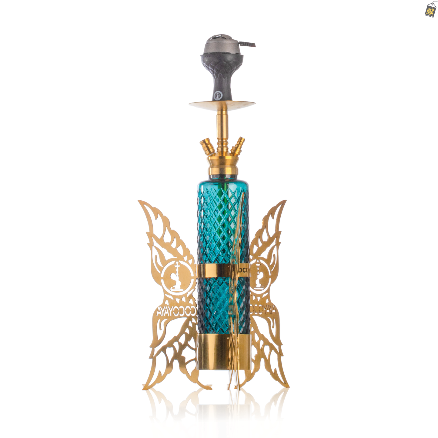 COCOYAYA Flamingo Hookah - Golden / Green Base
