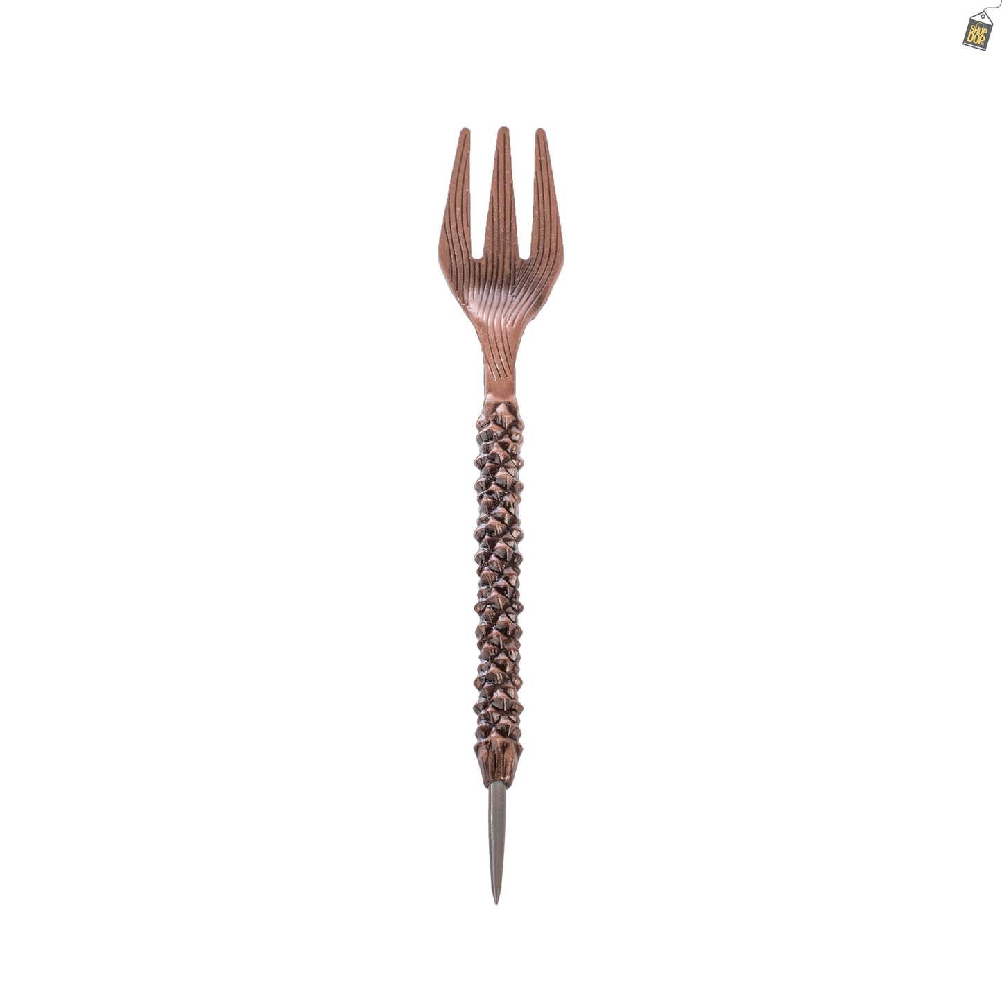 Royal Fang Hookah Fork with Cover - Bronze