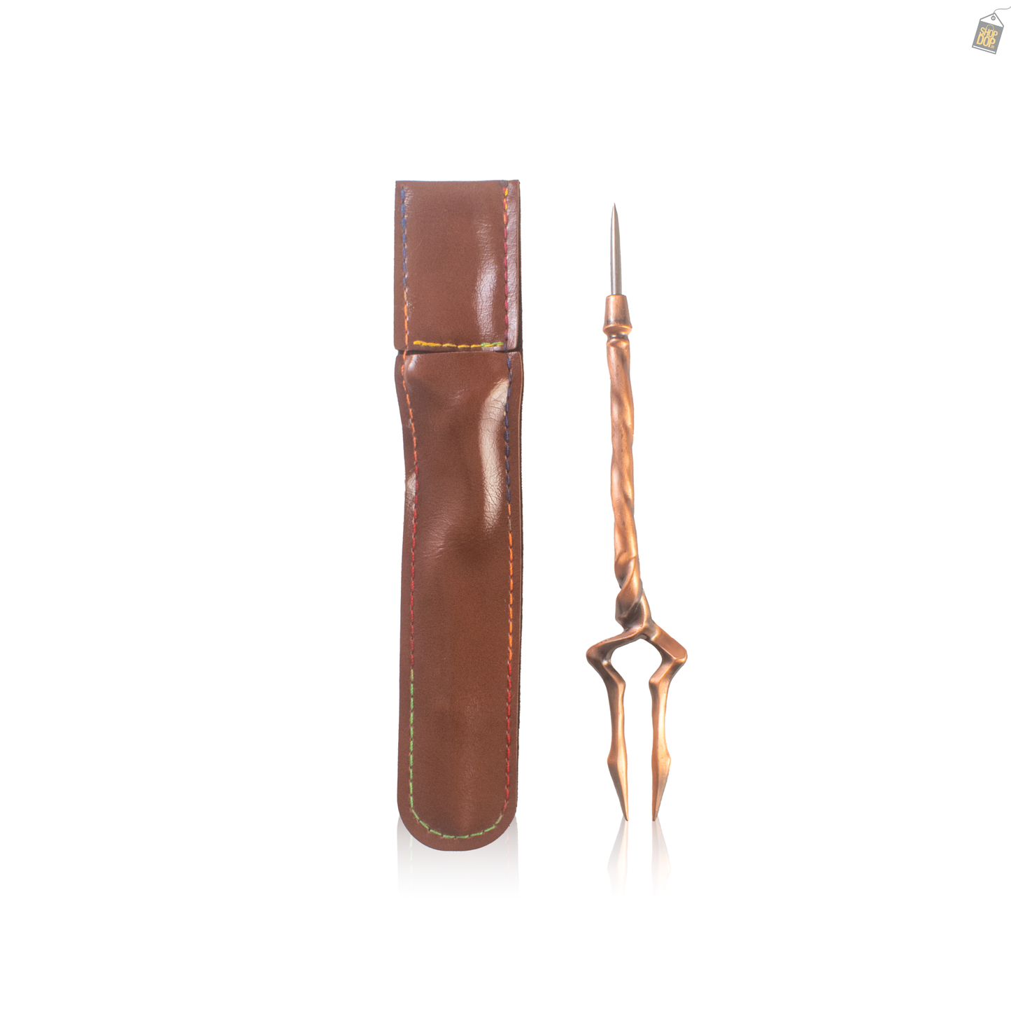 Dragon Claw Hookah Fork with Cover - Copper