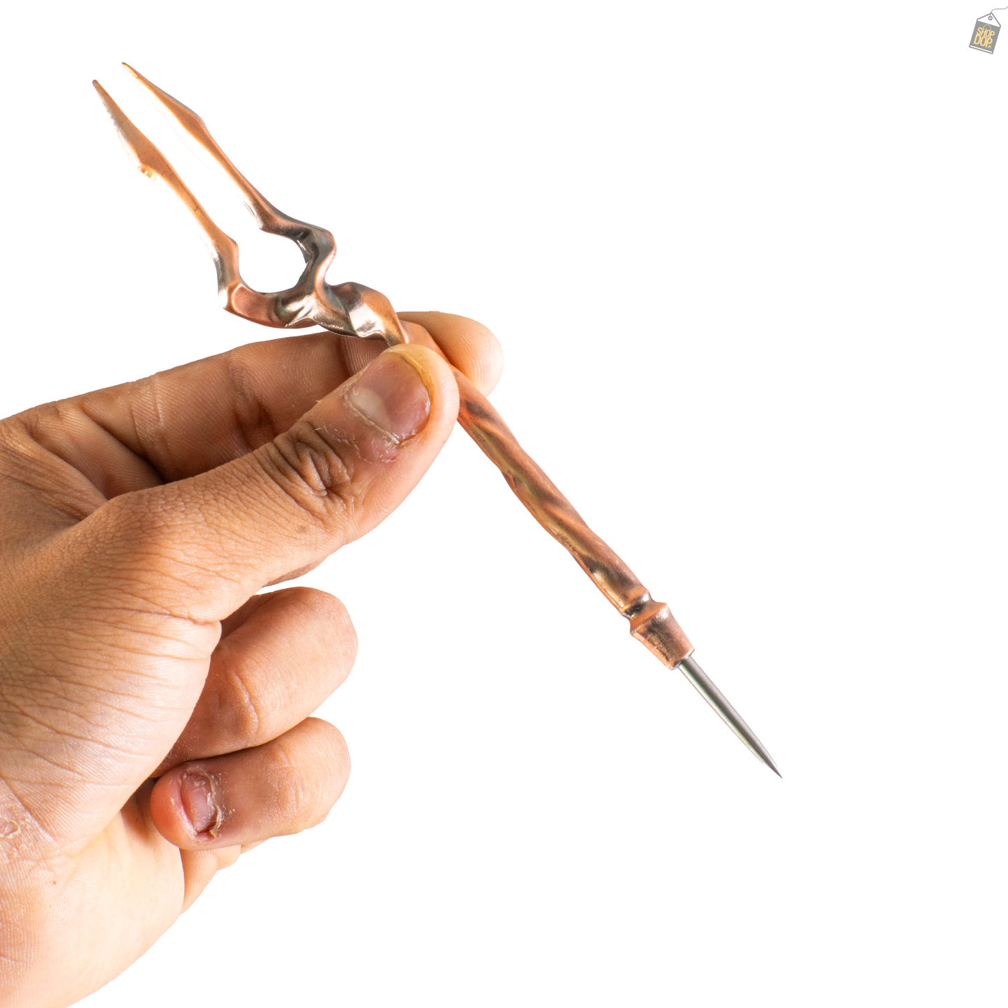 Dragon Claw Hookah Fork with Cover - Copper
