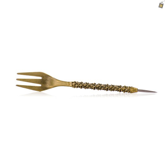 Royal Fang Hookah Fork with Cover - Gold