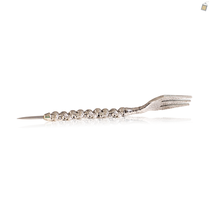 Royal Fang Hookah Fork with Cover - Silver