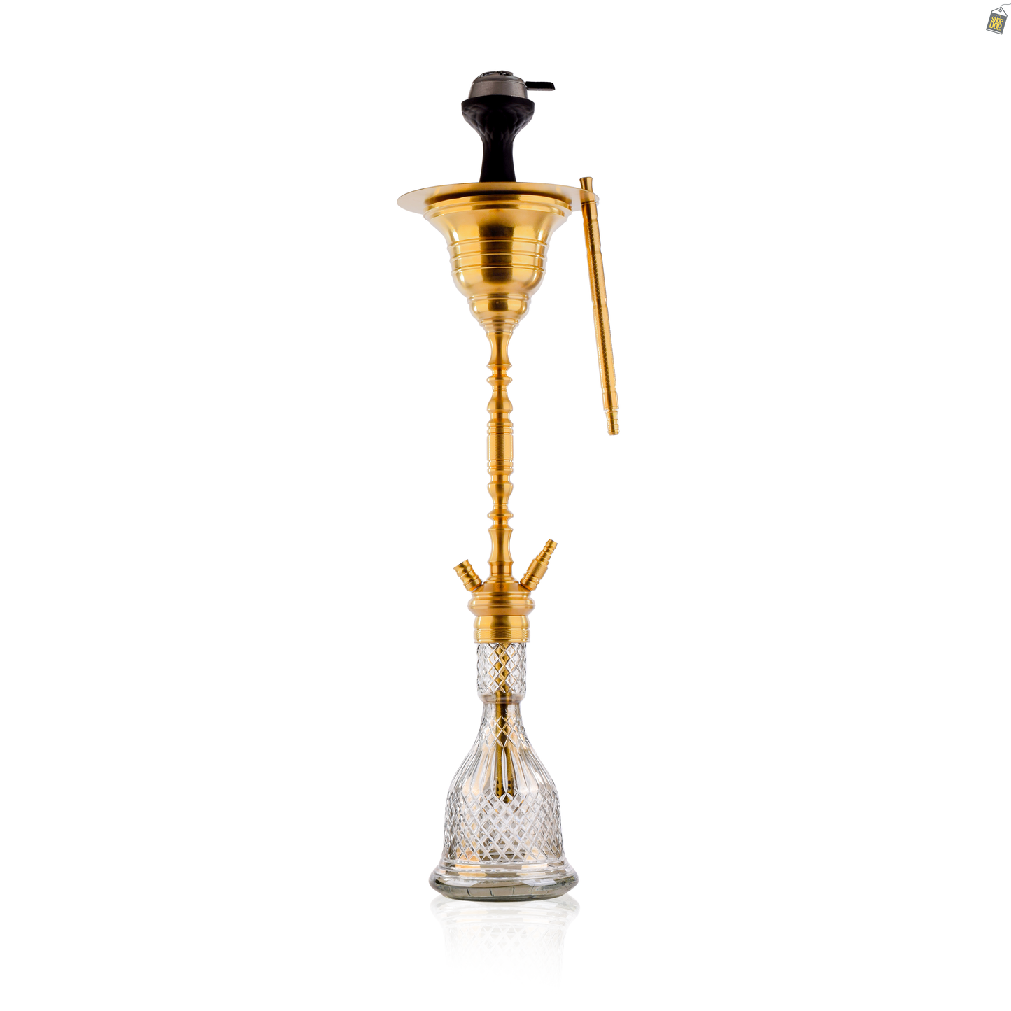COCOYAYA Gamaliya Hani Hookah - Golden Stem / Grey Base