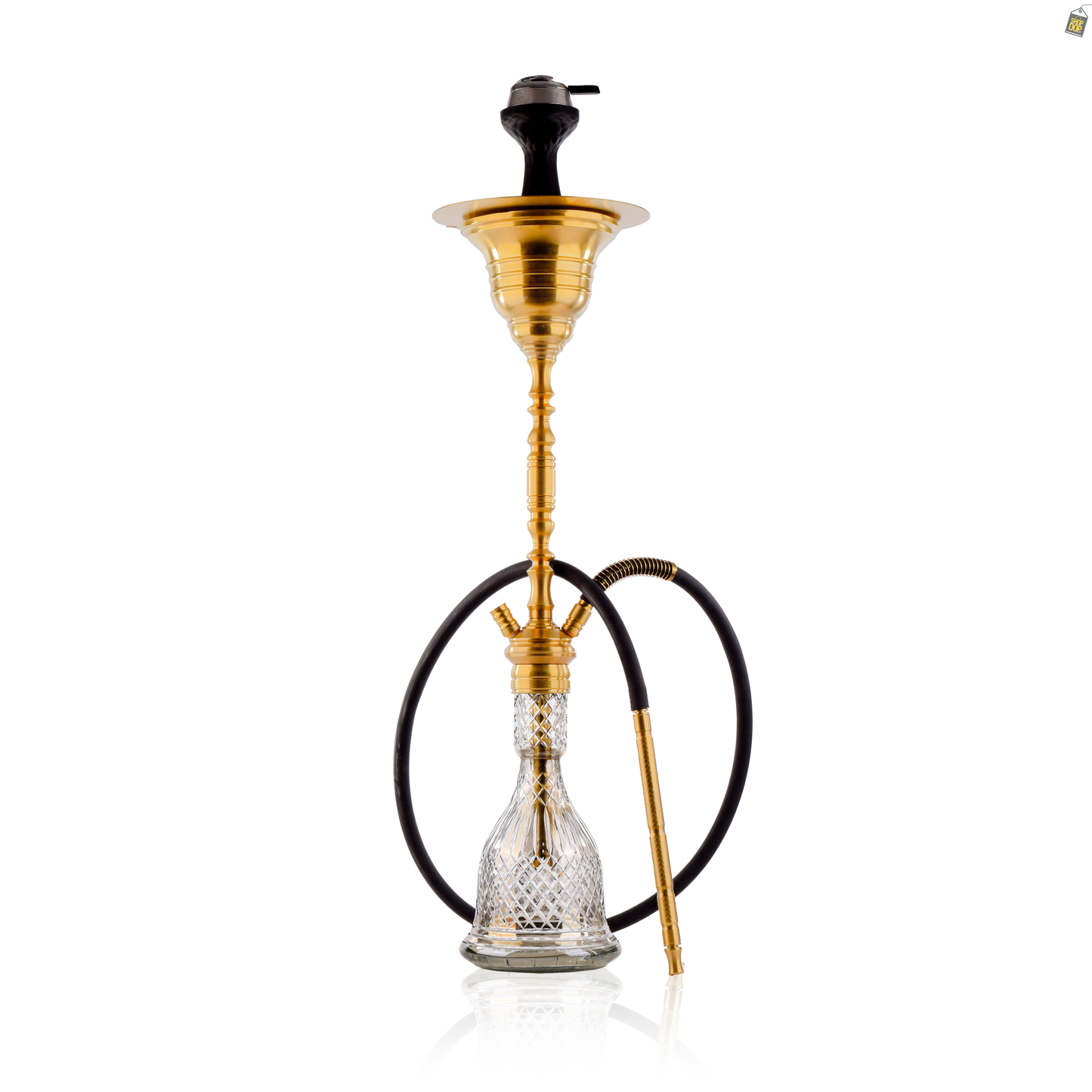 COCOYAYA Gamaliya Hani Hookah - Golden Stem / Grey Base