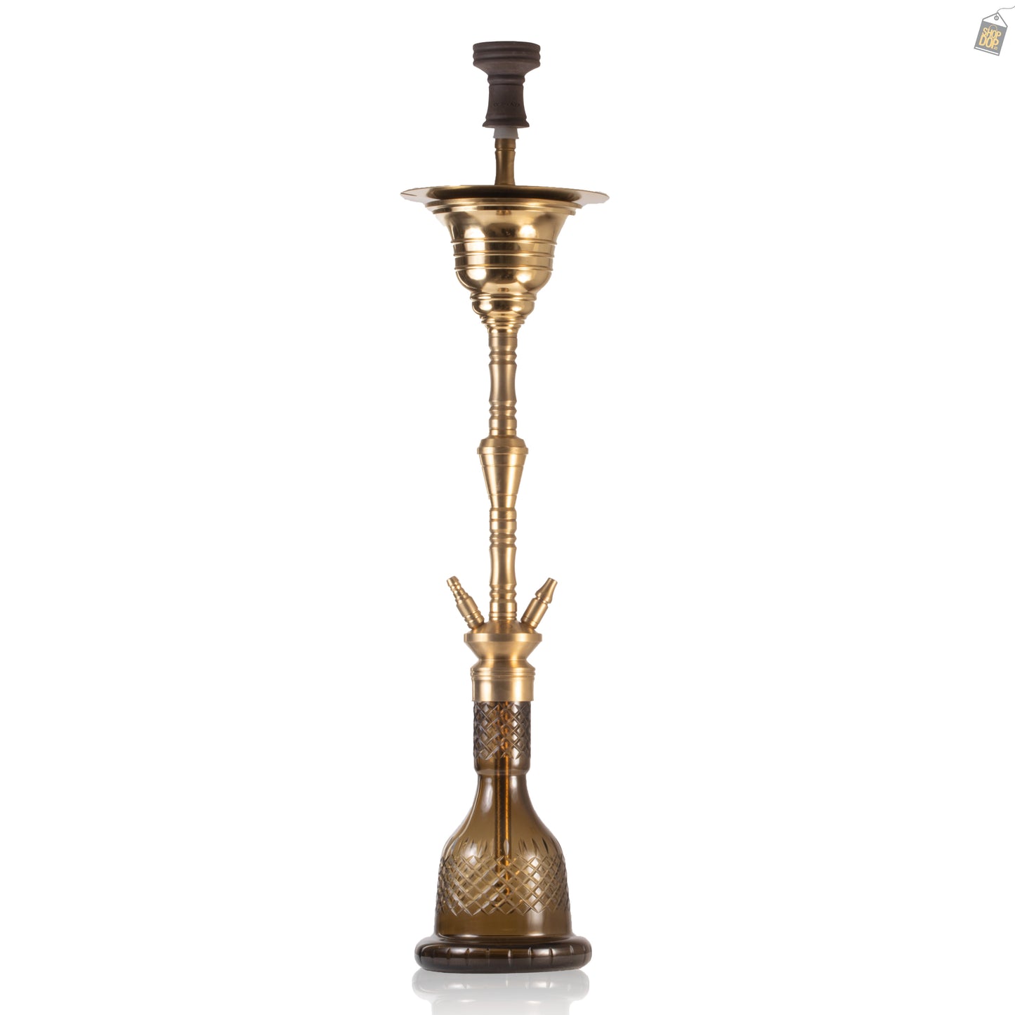 COCOYAYA Gamaliya Arabia Grande Hookah - Gold Stem / Brown Base
