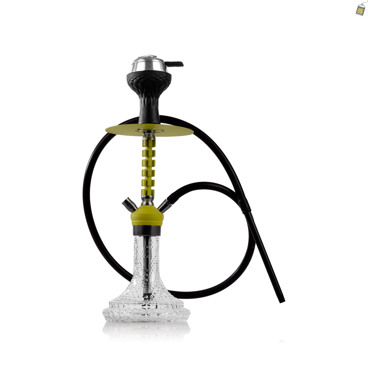 Garry X Hookah - Green Stem / Bubble Base