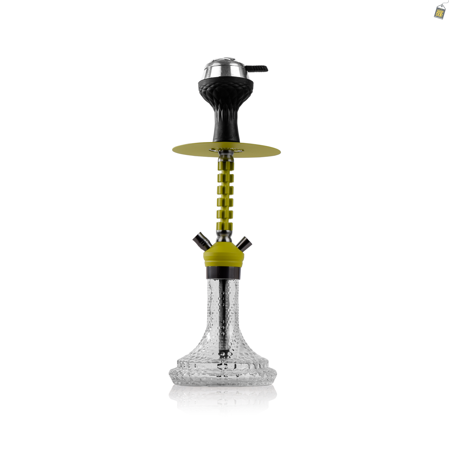 Garry X Hookah - Green Stem / Bubble Base