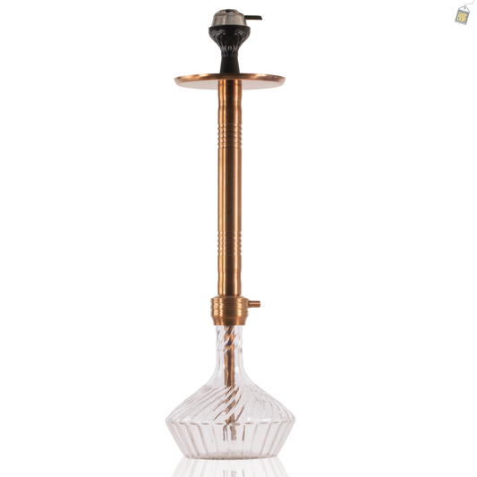 Godfather Hookah - Bronze Stem / Spiro Transparent Base