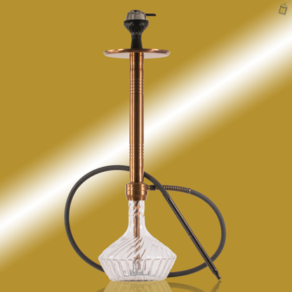 Godfather Hookah - Bronze Stem / Spiro Transparent Base