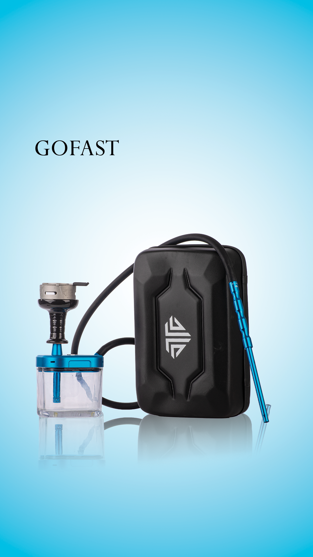 GoFast Hookah with Case - Sky Blue