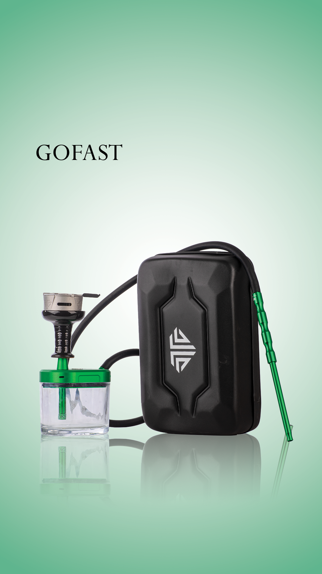 GoFast Hookah with Case - Green