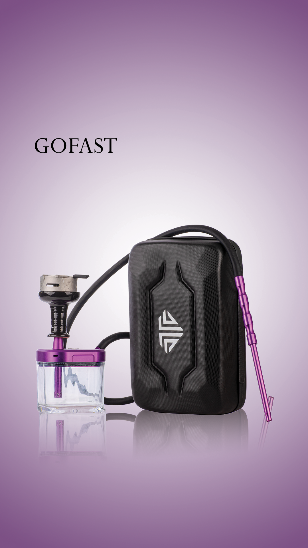 GoFast Hookah with Case - Purple