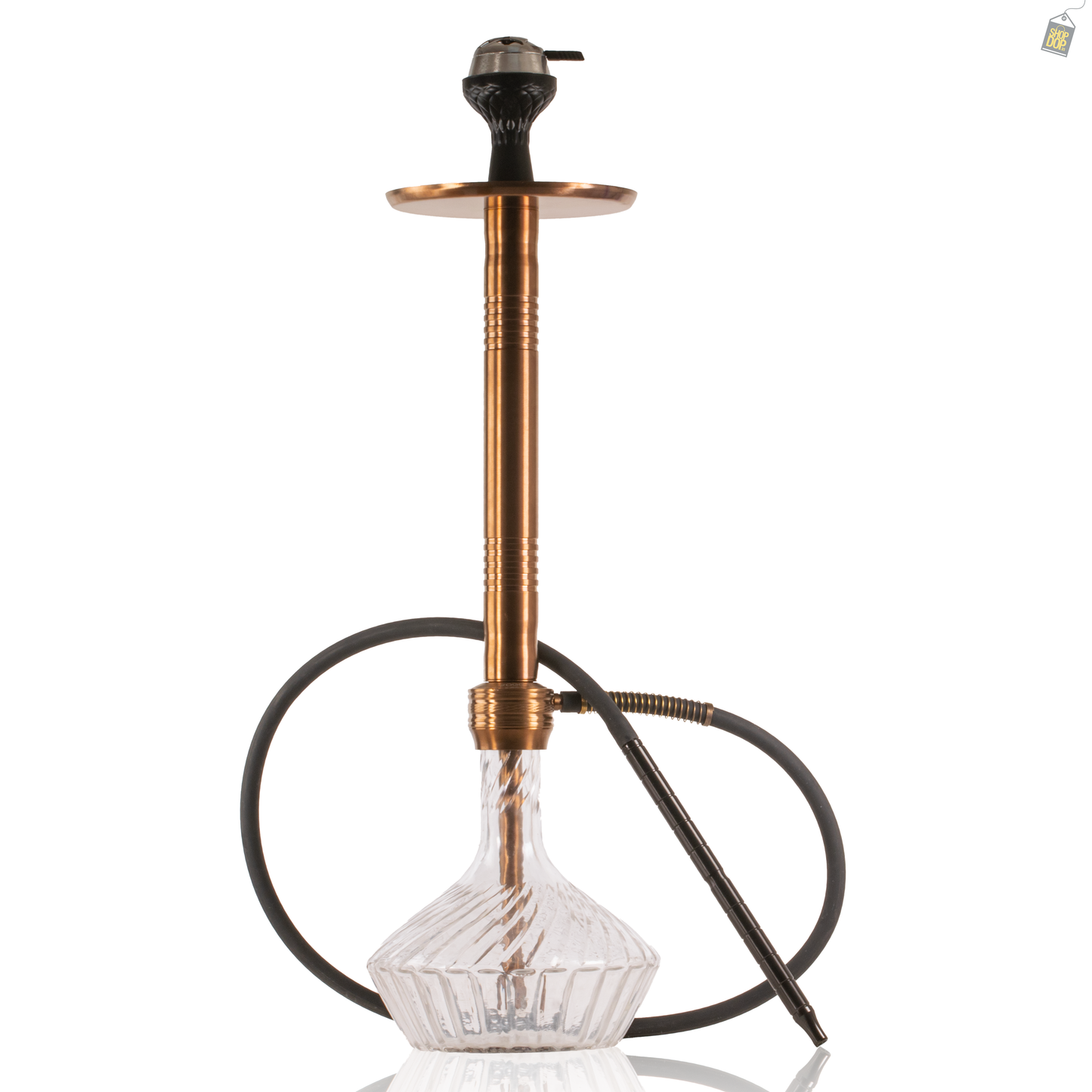 Godfather Hookah - Bronze Stem / Spiro Transparent Base