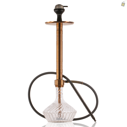 Godfather Hookah - Bronze Stem / Spiro Transparent Base