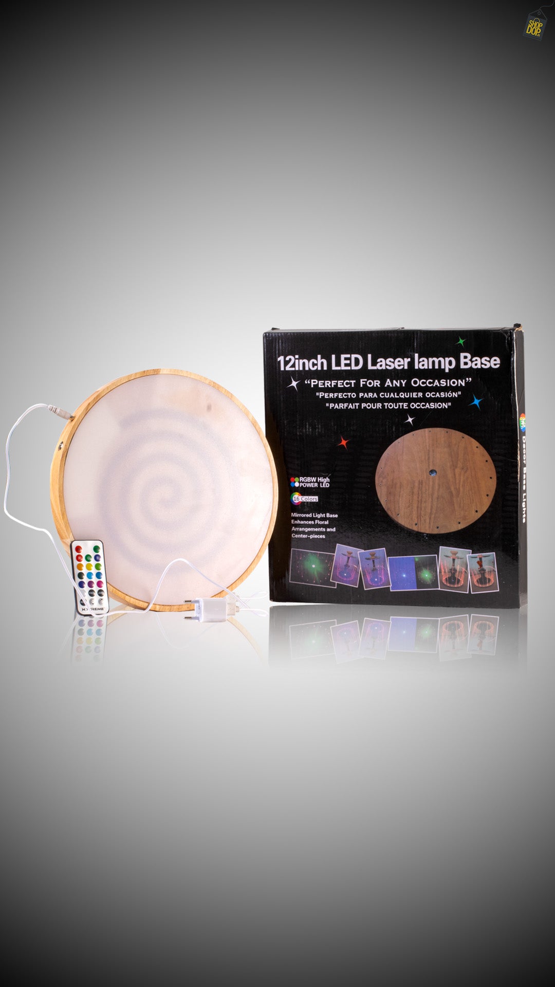 Wooden Pyro Light Hookah Base with Remote