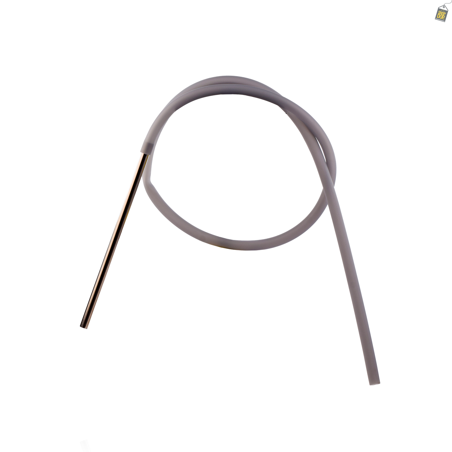 Corsair Hookah Silicone Pipe - Grey Pipe / Silver Handle