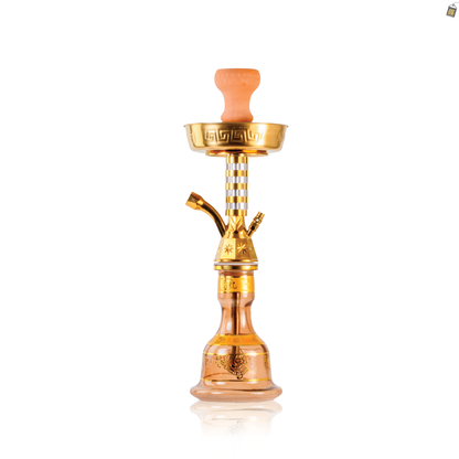 Hammer Khalil Gem Hookah - Gold Stem / Grey Base
