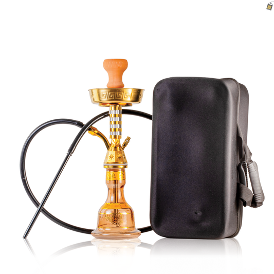 Hammer Khalil Gem Hookah - Gold Stem / Grey Base