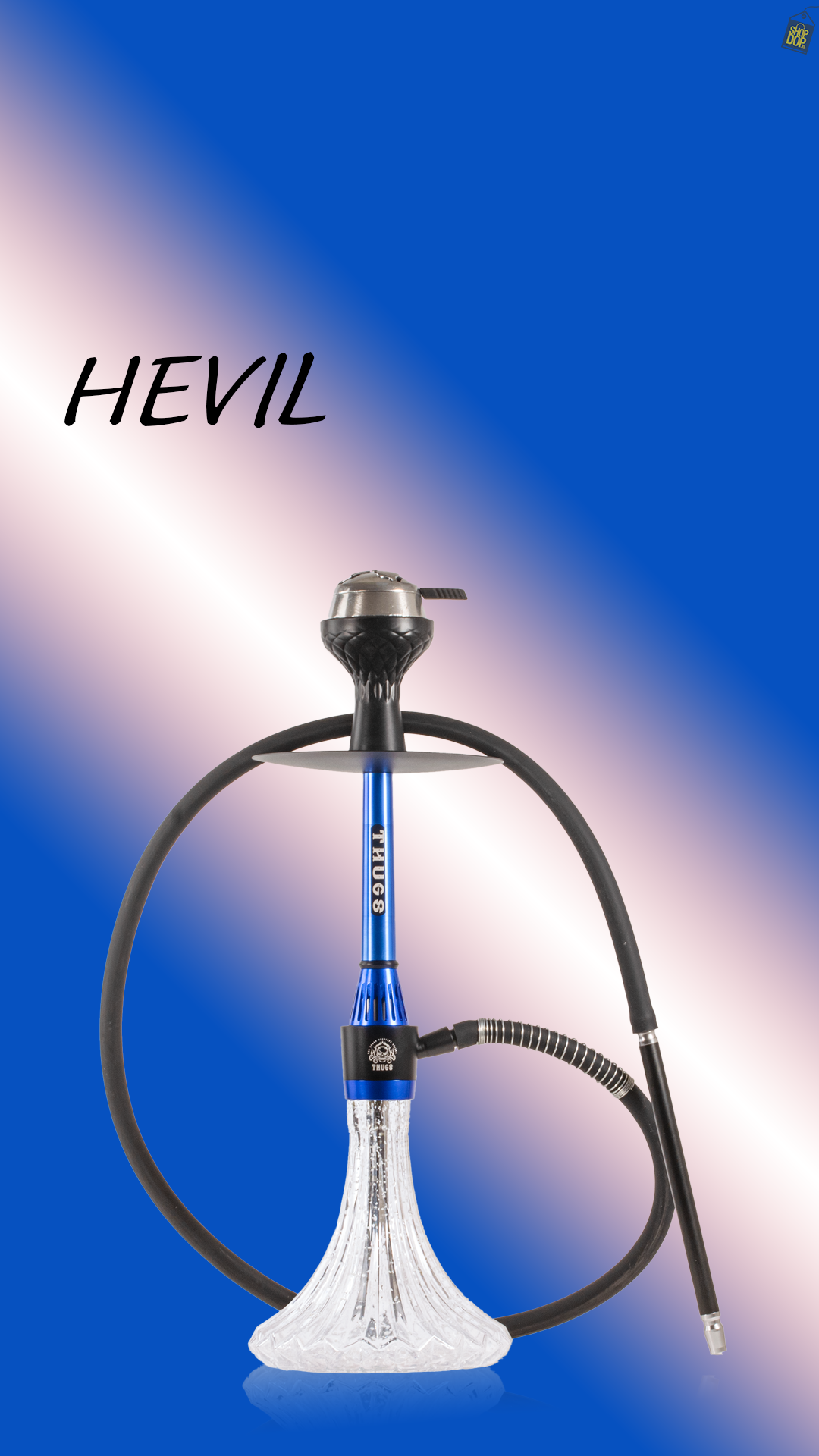 Hevil Hookah with Radium Base - Blue