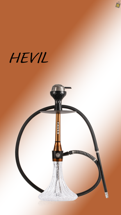 Hevil Hookah with Radium Base - Coffee