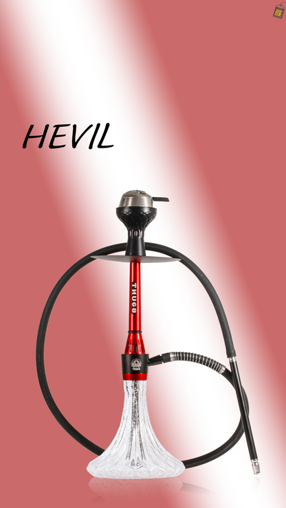 Hevil Hookah with Radium Base - Red