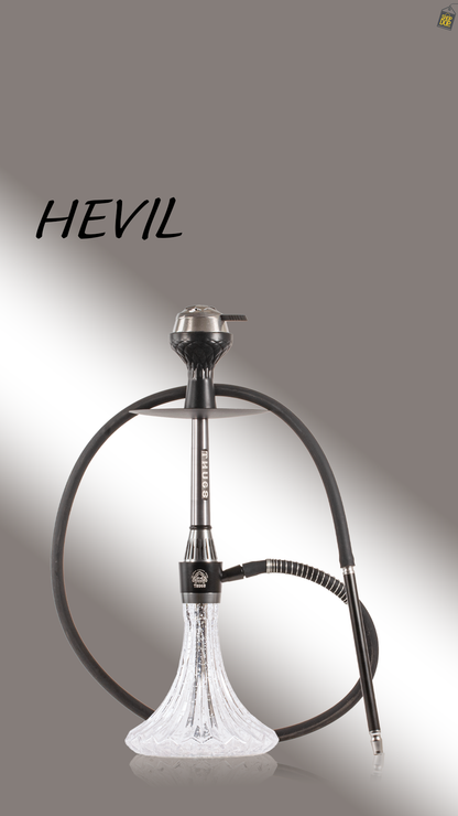 Hevil Hookah with Radium Base - Silver