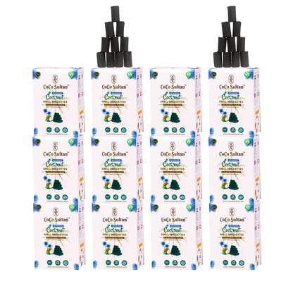 Pack of 12kg (Peti) COCO Sultan Hexagonal Hookah Coconut Coal - Carton