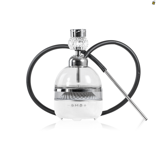 Hi Fi Bomb Hookah with LED and Bluetooth Speaker - Silver
