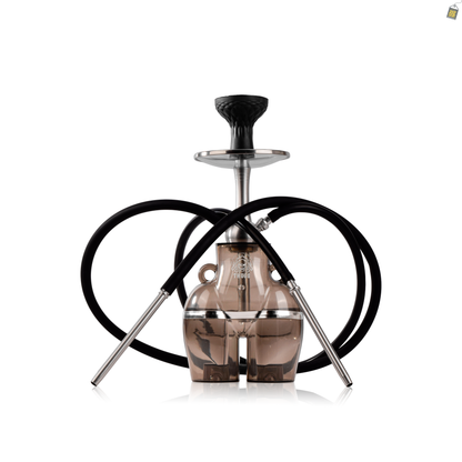Thugs Hippy Acrylic Hookah - Dual Pipe (Black)