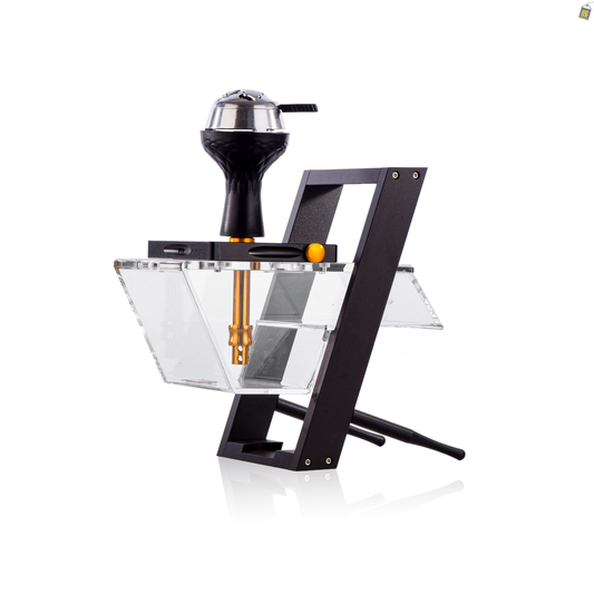 Acrylic Hoob Mafia Hookah with Stand - Black