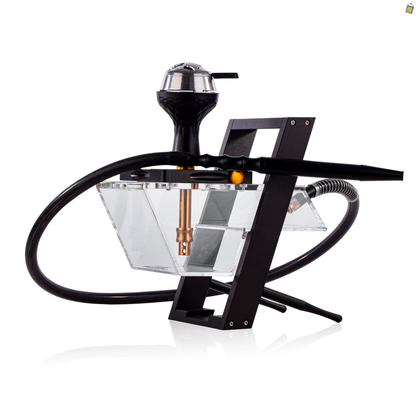 Acrylic Hoob Mafia Hookah with Stand - Black