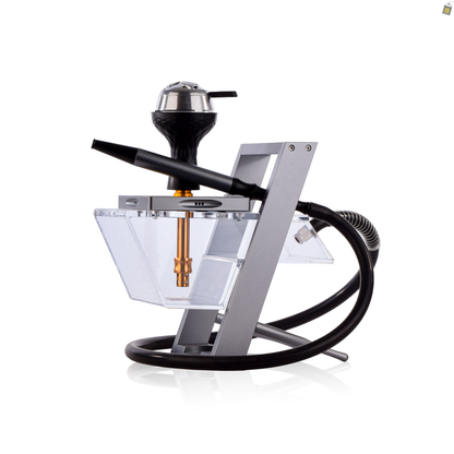 Acrylic Hoob Mafia Hookah with Stand - Silver