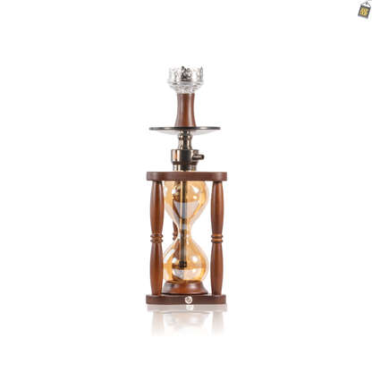 Hour Glass Hookah with LED Light - Dark Brown