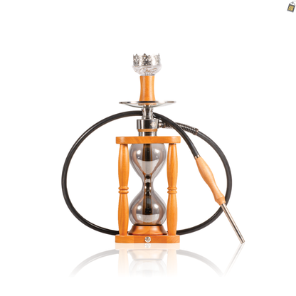 Hour Glass Hookah with LED Light - Light Brown
