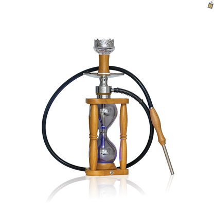 Hour Glass Hookah with LED Light - Light Brown
