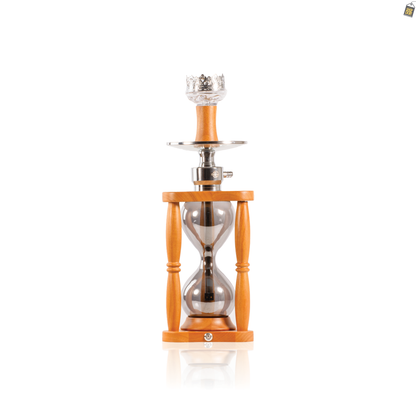 Hour Glass Hookah with LED Light - Light Brown