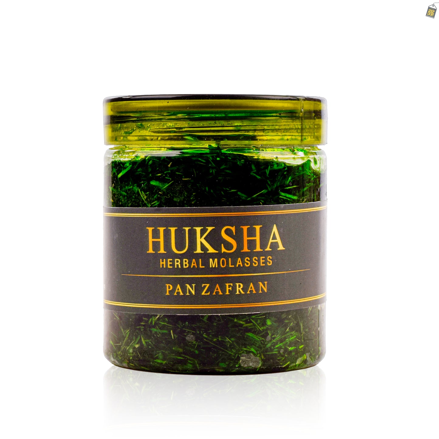 Huksha Herbal Pan Zafran Hookah Flavor - 250g Jar