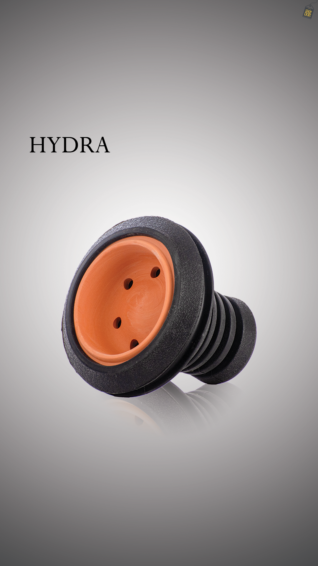 Hydra Chillum / Bowl (Silicone Covered Clay) - Black