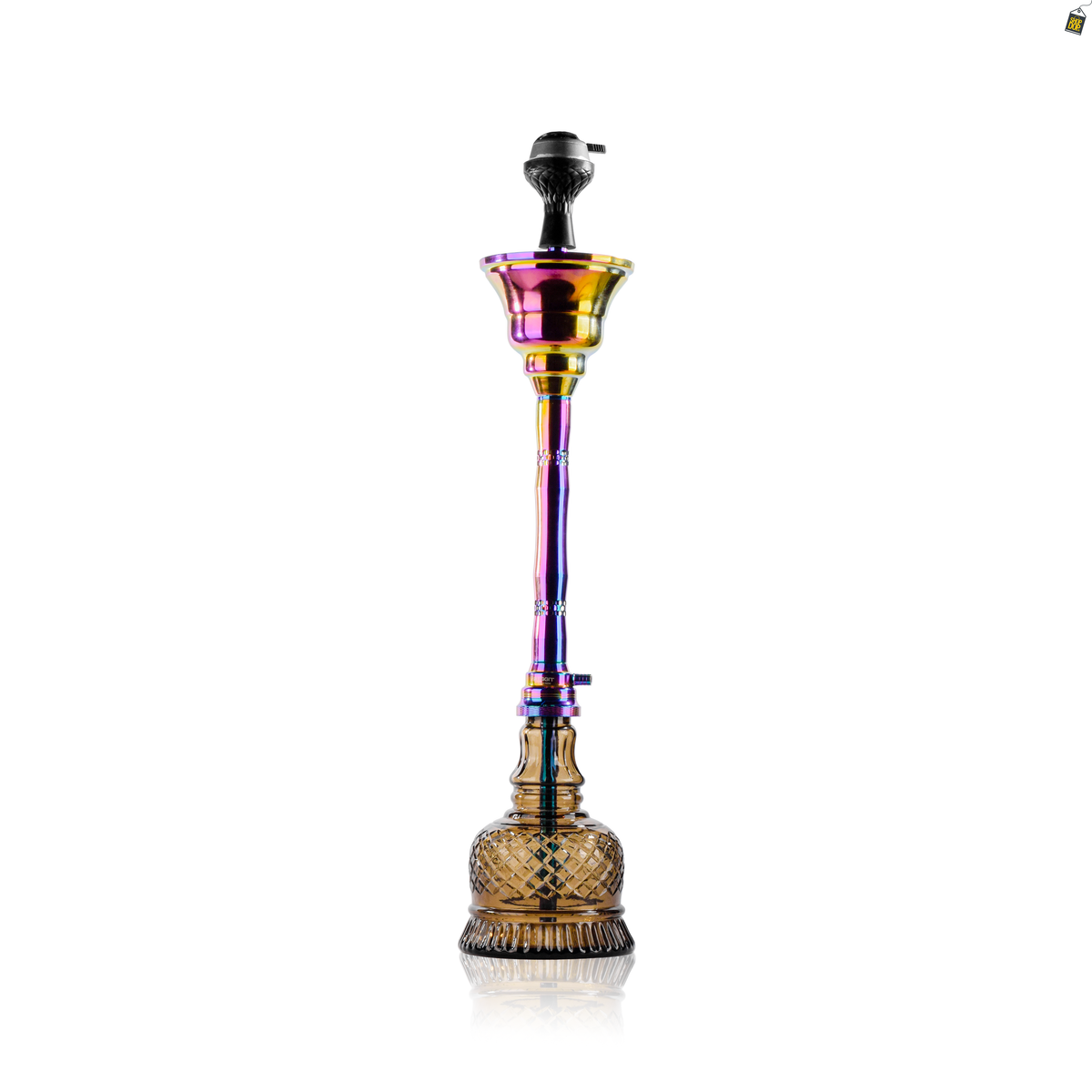 VG France Iceboom Hookah - Rainbow Stem / Grey Base