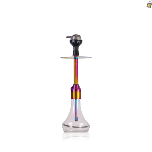 Infinity Hookah - Rainbow Stem / Transparent Base